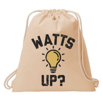 Watts Up Lightbulb Sketch Gift Drawstring Bag
