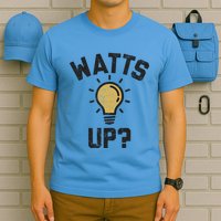 Watts Up Lightbulb Sketch Gift T-Shirt