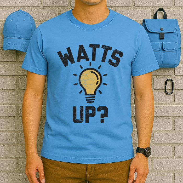 Watts Up Lightbulb Sketch Gift T-Shirt