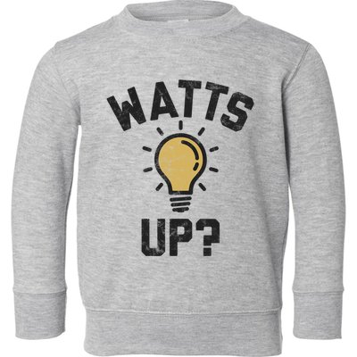 Watts Up Lightbulb Sketch Gift Toddler Sweatshirt
