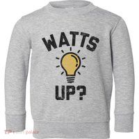 Watts Up Lightbulb Sketch Gift Toddler Sweatshirt
