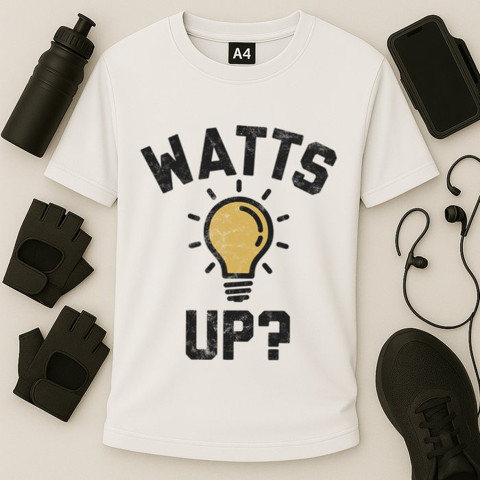 Watts Up Lightbulb Sketch Gift Performance Shirt