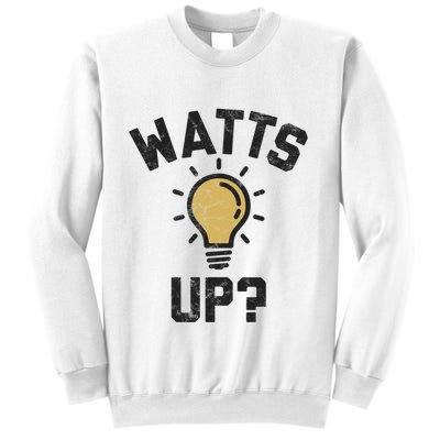 Watts Up Lightbulb Sketch Gift Sweatshirt
