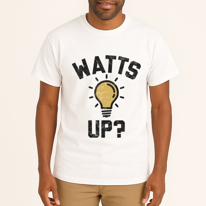 Watts Up Lightbulb Sketch Gift Tall T-Shirt