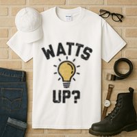 Watts Up Lightbulb Sketch Gift Tall T-Shirt