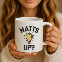 Watts Up Lightbulb Sketch Gift Mug