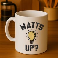 Watts Up Lightbulb Sketch Gift Mug