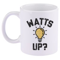 Watts Up Lightbulb Sketch Gift 11oz C Handle Ceramic Mug