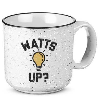 Watts Up Lightbulb Sketch Gift 15oz Campfire Ceramic Mug