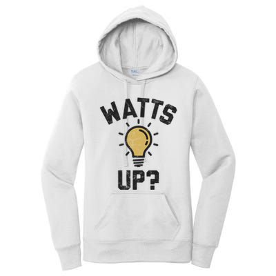 Watts Up Lightbulb Sketch Gift Women's Pullover Hoodie