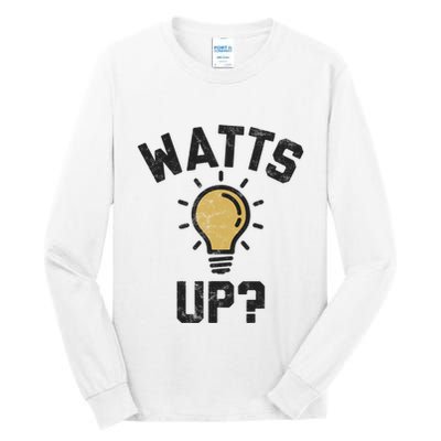 Watts Up Lightbulb Sketch Gift Tall Long Sleeve T-Shirt