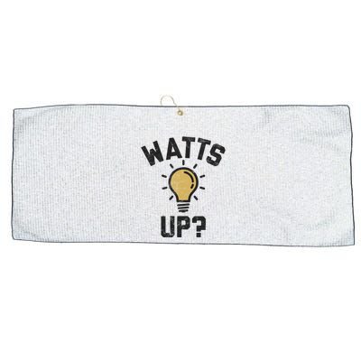 Watts Up Lightbulb Sketch Gift Large Microfiber Waffle Golf Towel