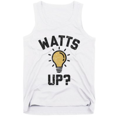 Watts Up Lightbulb Sketch Gift Tank Top