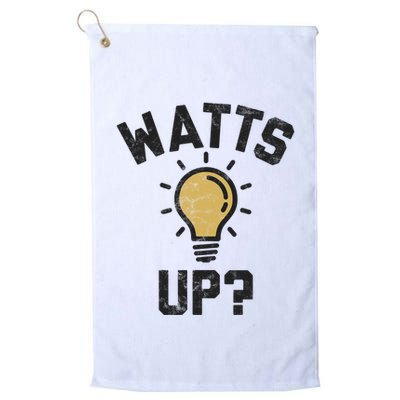 Watts Up Lightbulb Sketch Gift Golf Towel