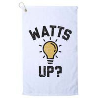 Watts Up Lightbulb Sketch Gift Golf Towel