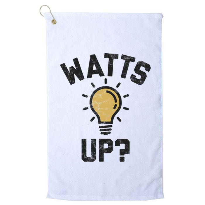 Watts Up Lightbulb Sketch Gift Golf Towel