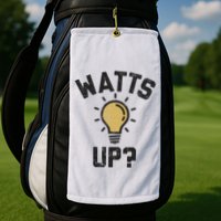 Watts Up Lightbulb Sketch Gift Golf Towel