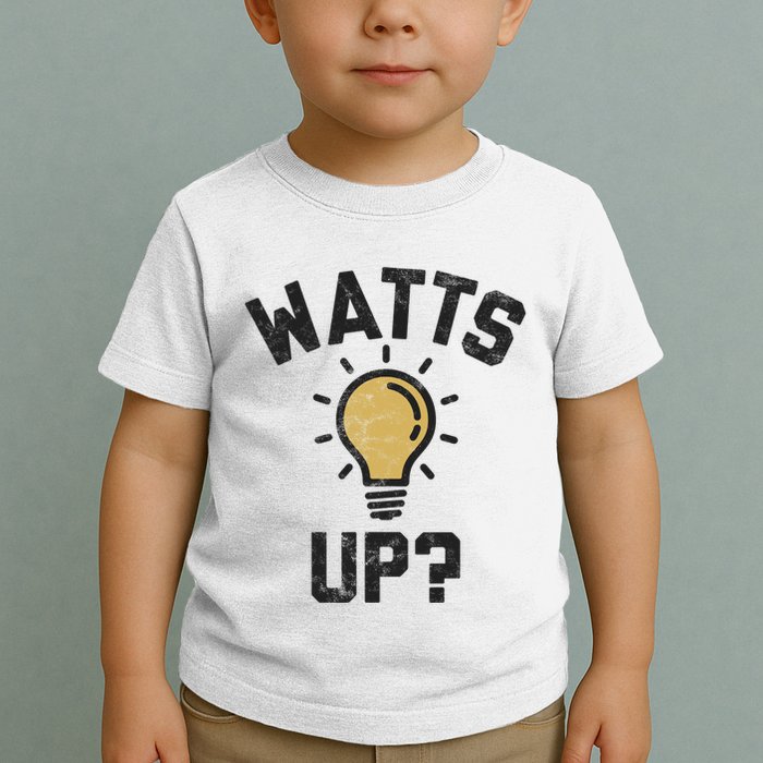 Watts Up Lightbulb Sketch Gift Toddler T-Shirt