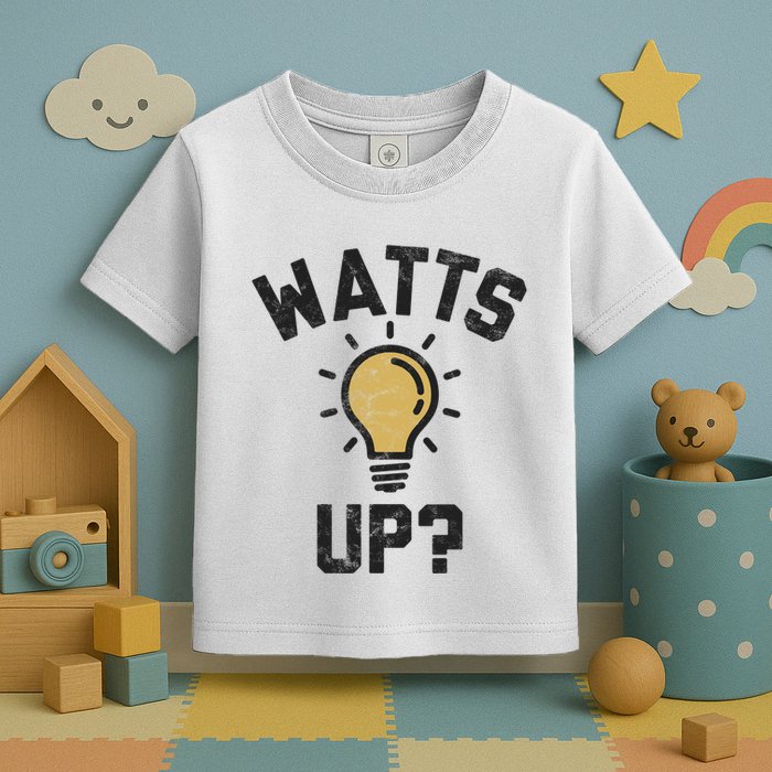 Watts Up Lightbulb Sketch Gift Toddler T-Shirt