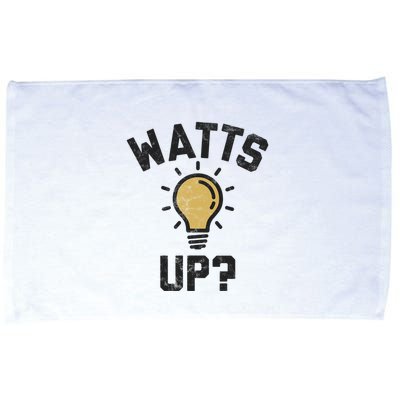 Watts Up Lightbulb Sketch Gift Microfiber Hand Towel