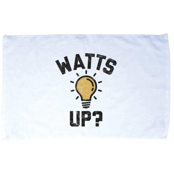 Watts Up Lightbulb Sketch Gift Microfiber Hand Towel