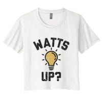 Watts Up Lightbulb Sketch Gift Crop Top