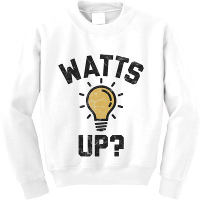 Watts Up Lightbulb Sketch Gift Kids Sweatshirt