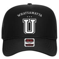 Whatsamatta U Letter Awesome High Crown Mesh Back Trucker Hat