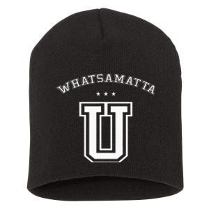 Whatsamatta U Letter Awesome Short Acrylic Beanie