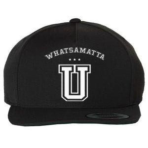 Whatsamatta U Letter Awesome Wool Snapback Cap