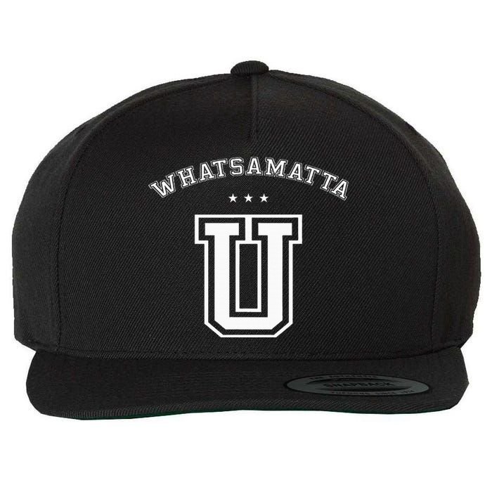 Whatsamatta U Letter Awesome Wool Snapback Cap