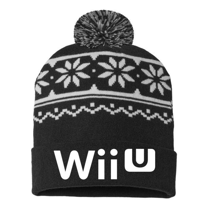 Wii U Logo USA-Made Snowflake Beanie