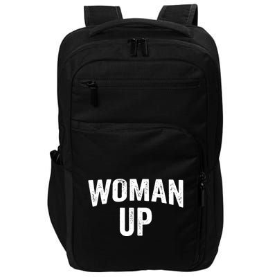 Woman Up Muscle Tank Top Funny Fitness Gym Workout Feminist Tank Top Impact Tech Backpack