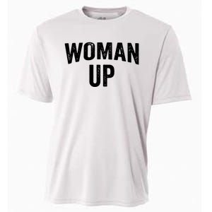 Woman Up Muscle Tank Top Funny Fitness Gym Workout Feminist Tank Top Cooling Performance Crew T-Shirt