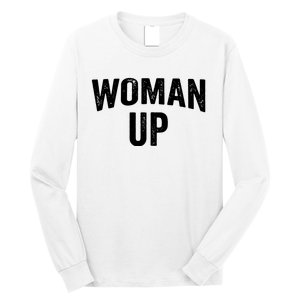 Woman Up Muscle Tank Top Funny Fitness Gym Workout Feminist Tank Top Long Sleeve Shirt