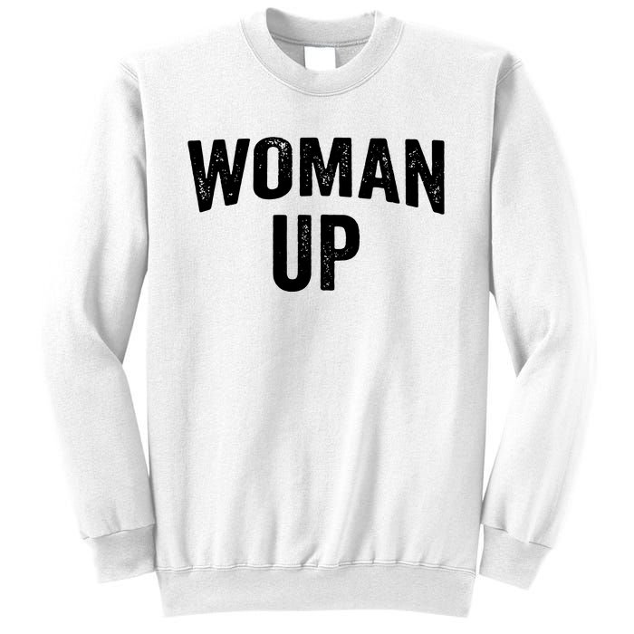 Woman Up Muscle Tank Top Funny Fitness Gym Workout Feminist Tank Top Sweatshirt