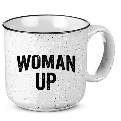Woman Up Muscle Tank Top Funny Fitness Gym Workout Feminist Tank Top 15oz Campfire Ceramic Mug