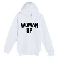 Woman Up Muscle Tank Top Funny Fitness Gym Workout Feminist Tank Top Premium Pullover Hoodie