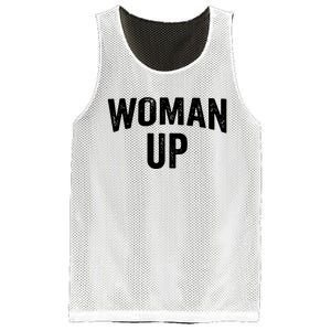 Woman Up Muscle Tank Top Funny Fitness Gym Workout Feminist Tank Top Mesh Reversible Basketball Jersey Tank