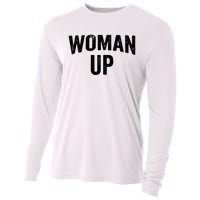 Woman Up Muscle Tank Top Funny Fitness Gym Workout Feminist Tank Top Cooling Performance Long Sleeve Crew