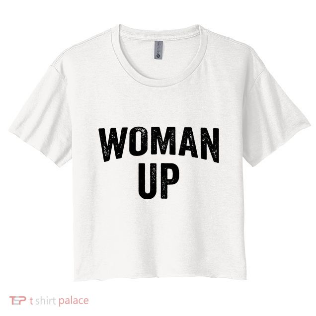 Woman Up Muscle Tank Top Funny Fitness Gym Workout Feminist Tank Top Crop Top