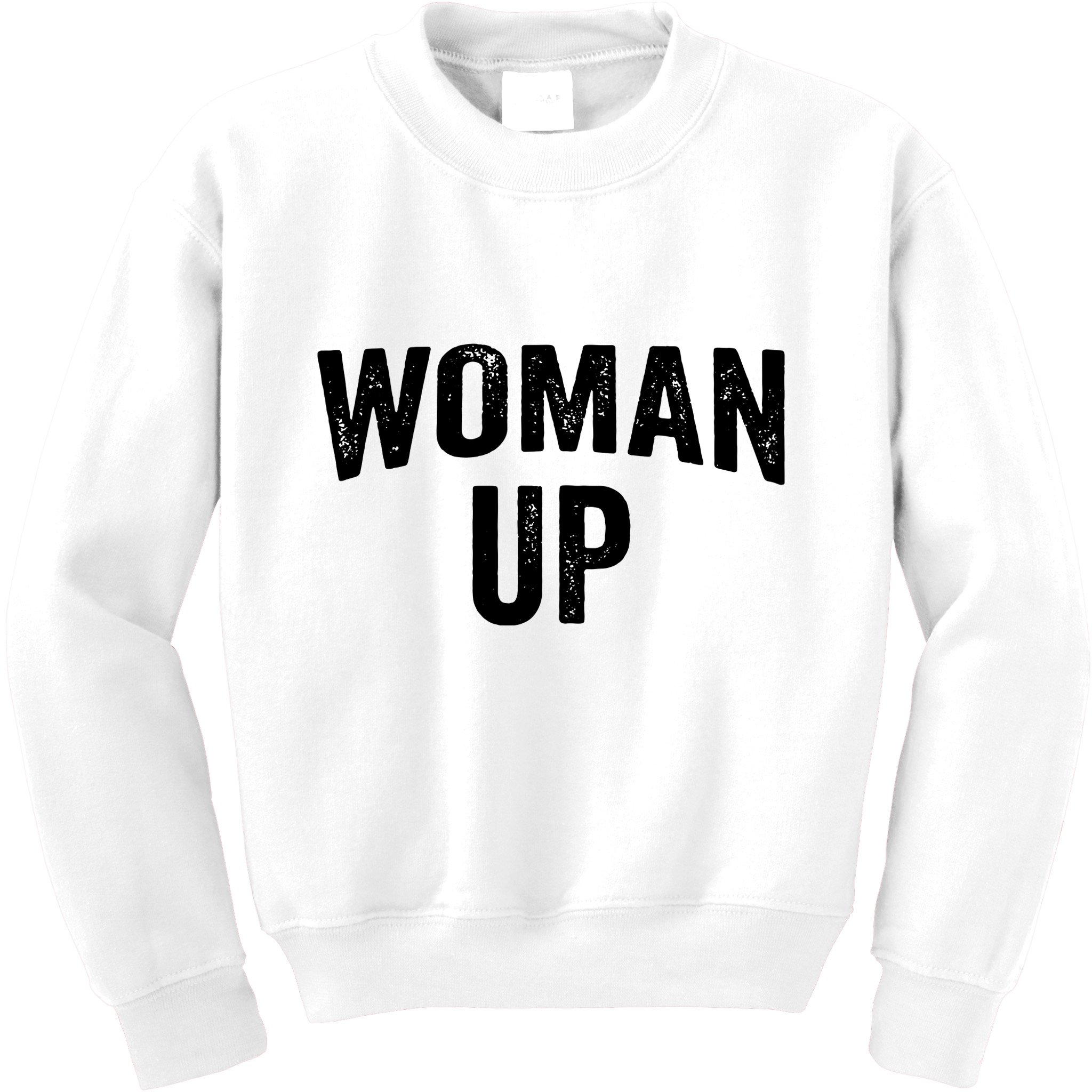 Woman Up Muscle Tank Top Funny Fitness Gym Workout Feminist Tank Top Kids Sweatshirt