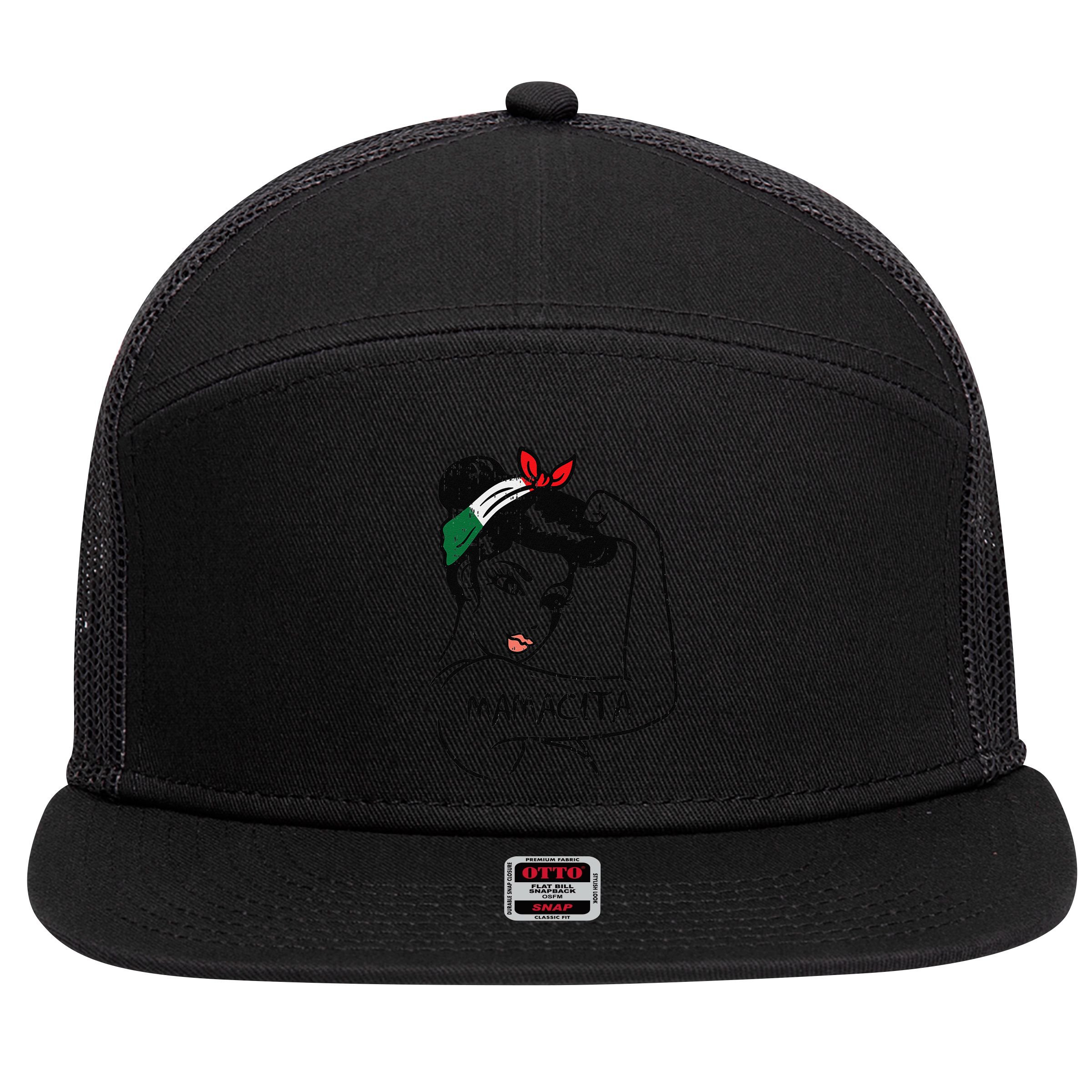 Womens Unbreakable Mexican Rosie Woman Mamacita Cinco De Mayo Women 7 Panel Mesh Trucker Snapback Hat