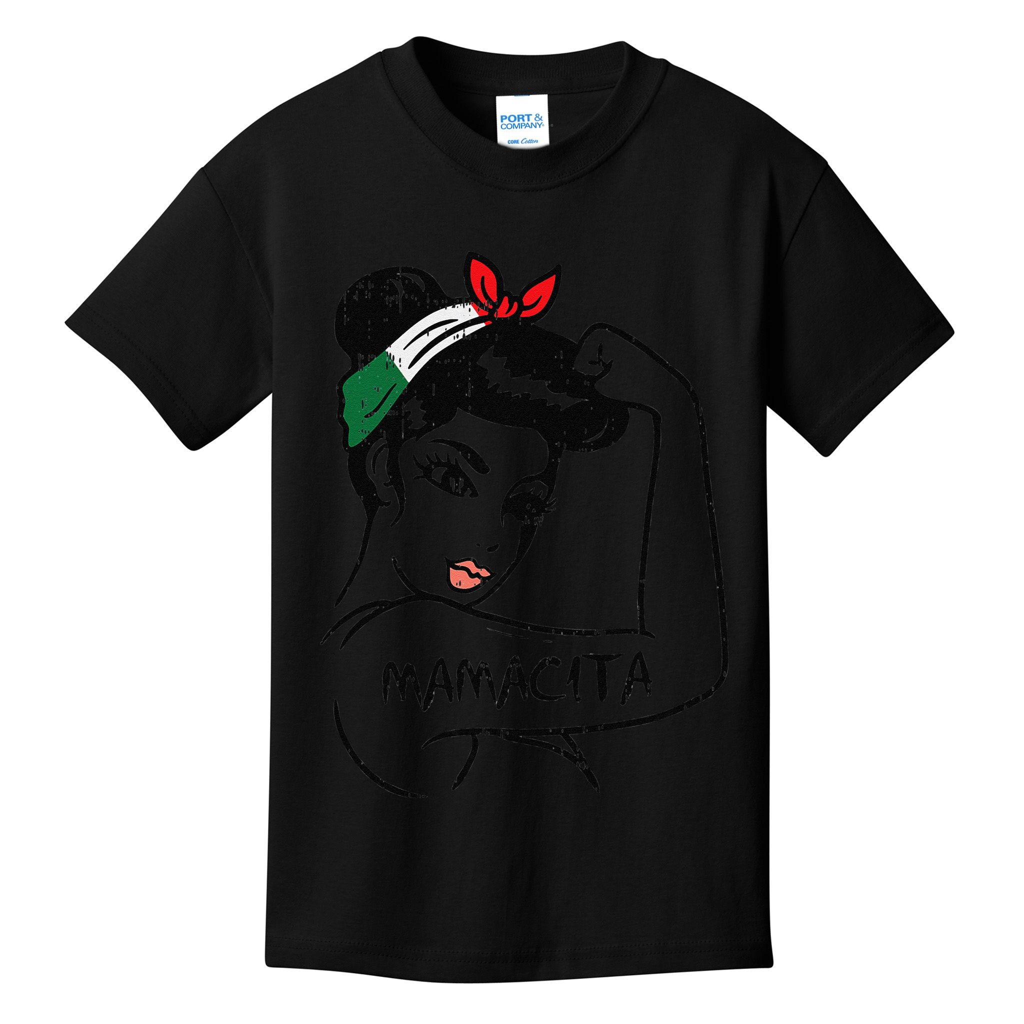 Womens Unbreakable Mexican Rosie Woman Mamacita Cinco De Mayo Women Kids T-Shirt