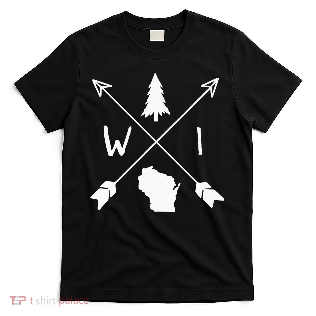 Wisconsin Up North Home State Midwest Wisco Vintage Retro T-Shirt