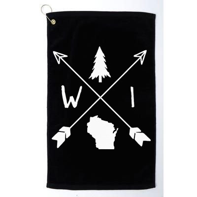 Wisconsin Up North Home State Midwest Wisco Vintage Retro Golf Towel