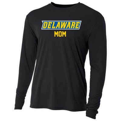 Women University Of Delaware Blue Hens Mom Cooling Performance Long Sleeve Crew