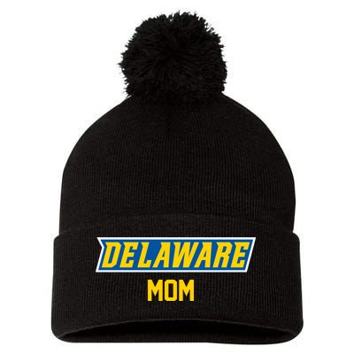 Women University Of Delaware Blue Hens Mom Pom Pom 12in Knit Beanie