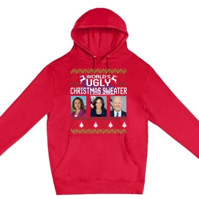 World's Ugly Pelosi Kamala Joe Biden Christmas Sweater Gift Premium Pullover Hoodie