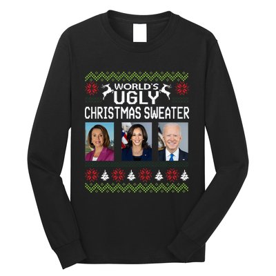 World's Ugly Pelosi Kamala Joe Biden Christmas Sweater Long Sleeve Shirt